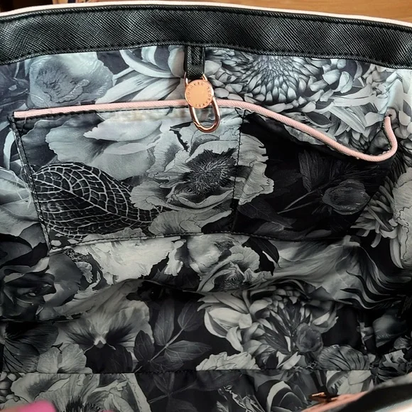 Ted Baker Crosshatch Leyah Shopper Tote bag Pink & Black - Picture 17 of 17